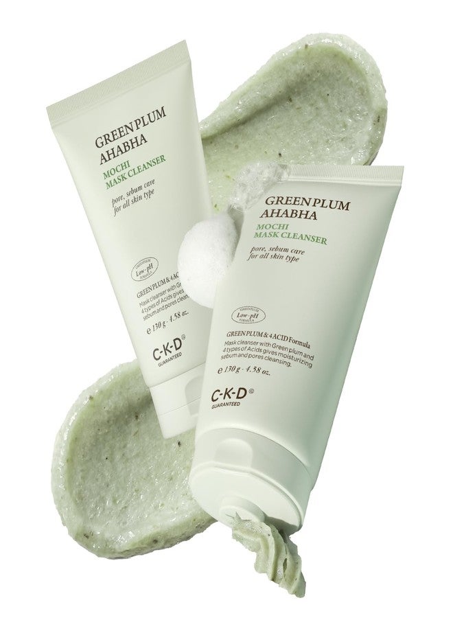CKD Guaranteed CKD Green Plum AHA·BHA Clay Mask Cleanser - All in One, Korean Face Wash + Makeup Remover + Gentle Scrub with Controls Sebum, Tightens Pores, Removes Blackheads. All Skin Types. 4.58 oz - Image 1